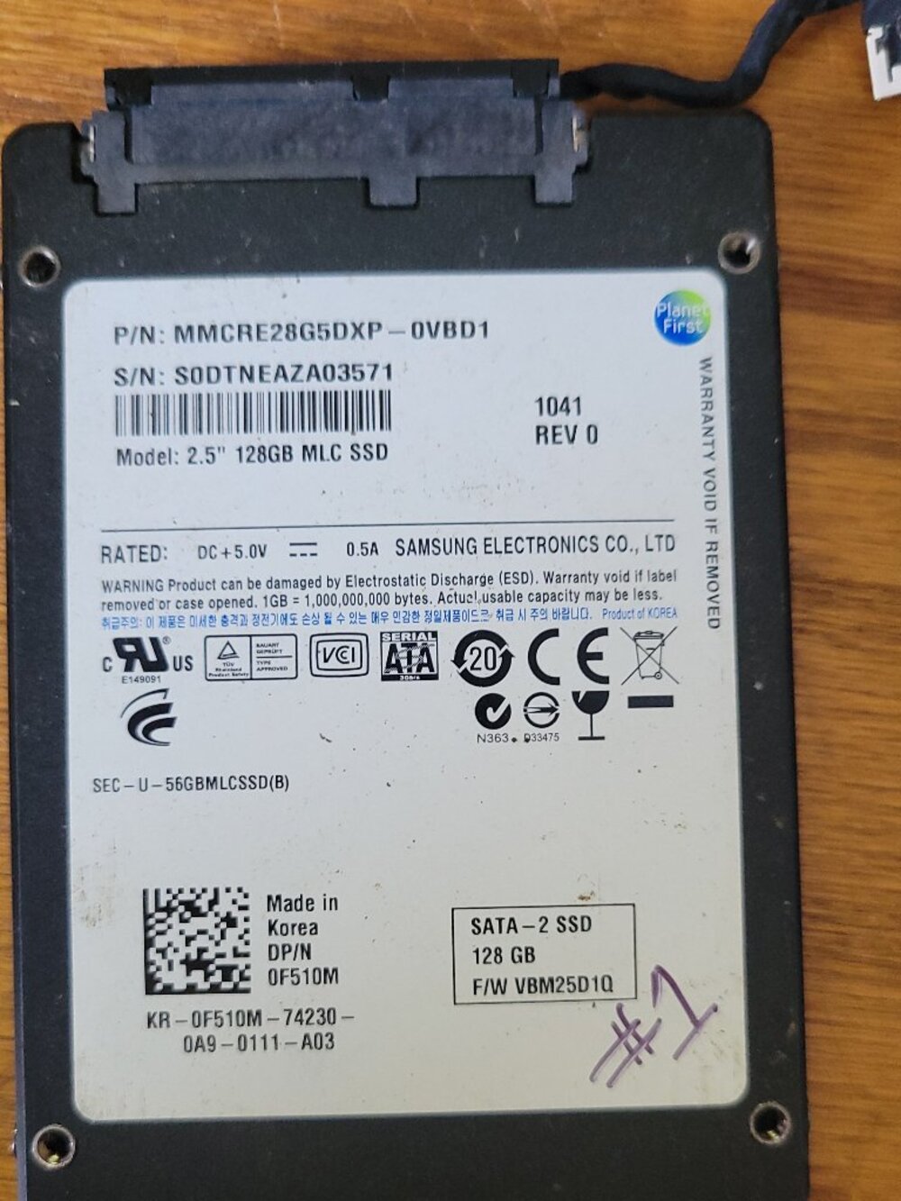 Samsung SSD MMCRE28G5MXP-0VBD1 2.5" MLC SATA 2 Refurb